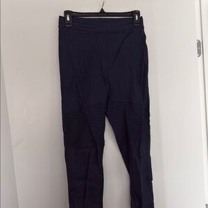 Black Straight Leg Pants with High-Waisted Design